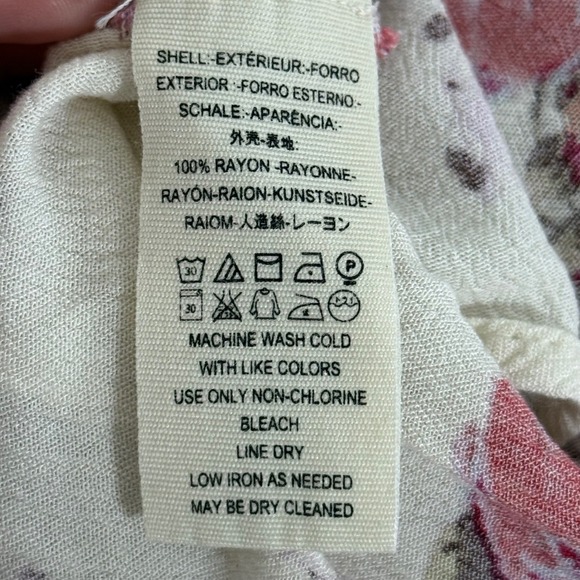 Free People Tree Swing Floral Print Sleeveless Flowy Tank‎ Blouse Bohemian Sz M - Picture 9 of 9